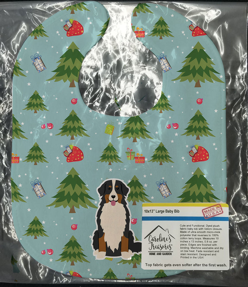 Christmas Bernese Mountain Dog Baby Bib BB4696BIB