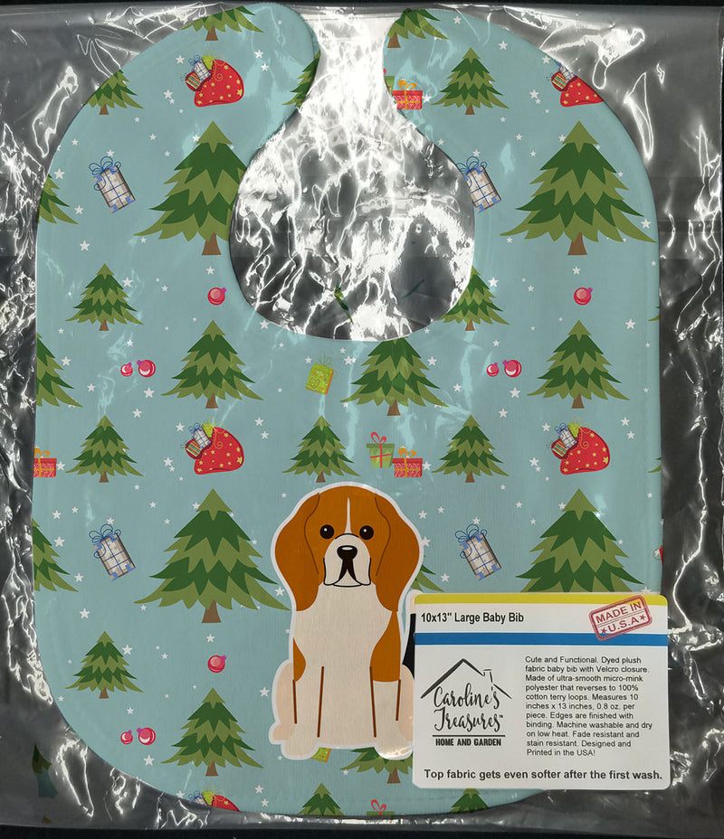 Christmas Beagle Tricolor Baby Bib BB4700BIB