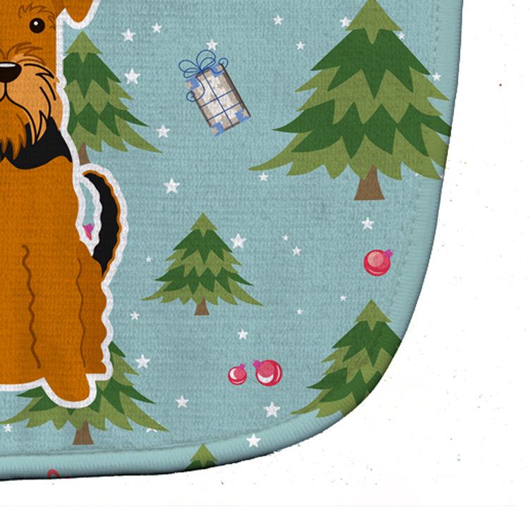 Christmas Airedale Baby Bib BB4701BIB