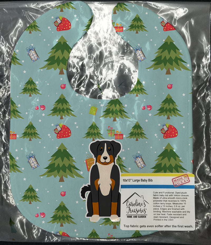 Christmas Appenzeller Sennenhund Baby Bib BB4703BIB