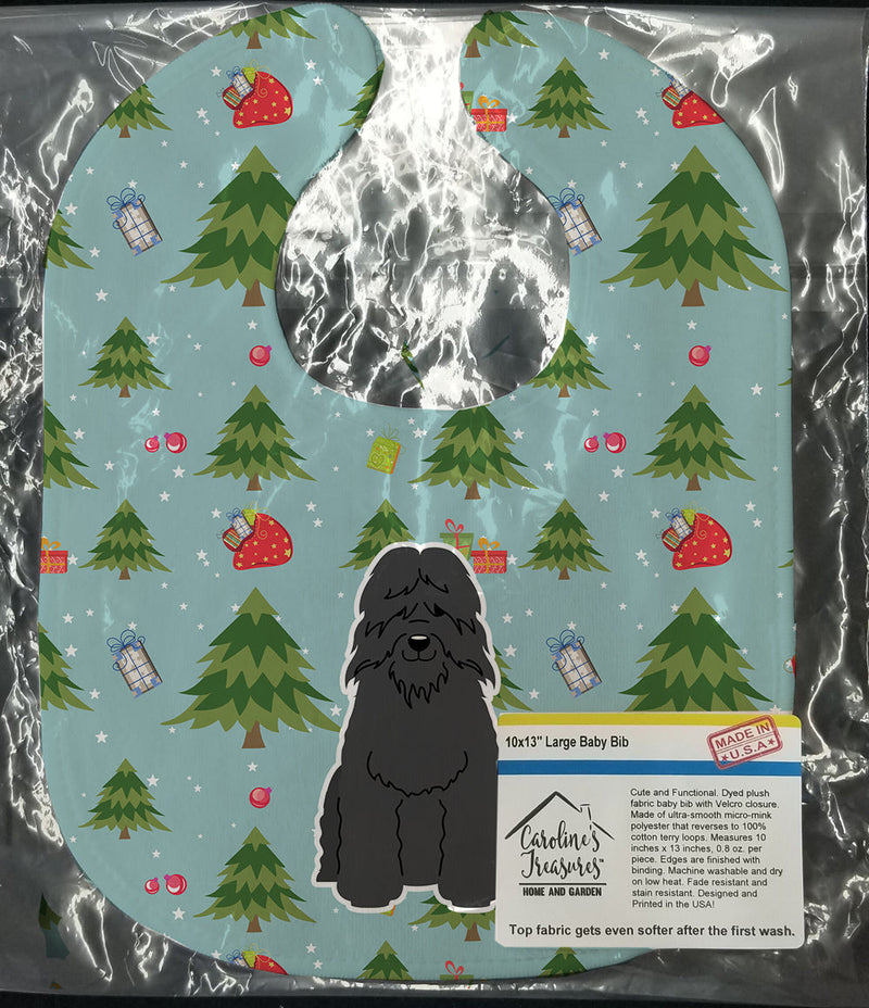 Christmas Bouvier des Flandres Baby Bib BB4734BIB