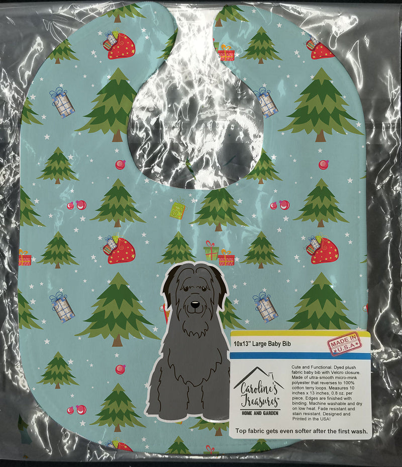 Christmas Briard Black Baby Bib BB4741BIB