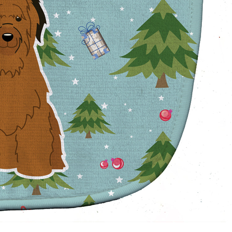 Christmas Briard Brown Baby Bib BB4742BIB