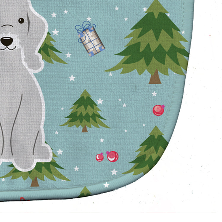 Christmas Bedlington Terrier Blue Baby Bib BB4750BIB