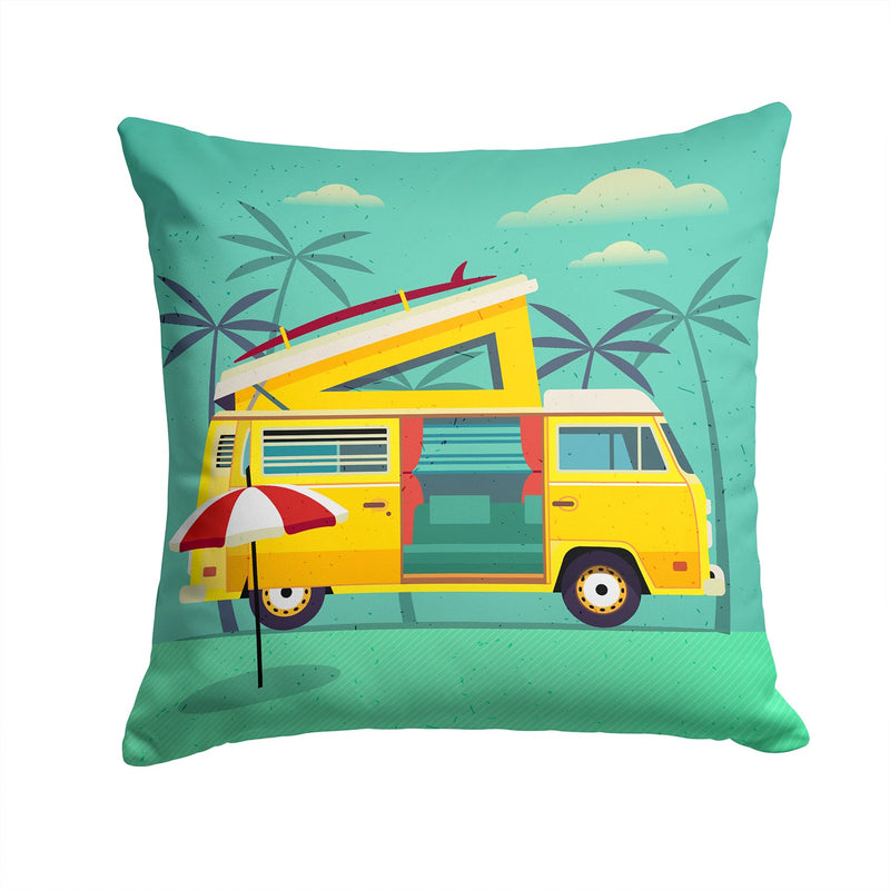 Greatest Adventure Camper Van Fabric Decorative Pillow BB5477PW1414