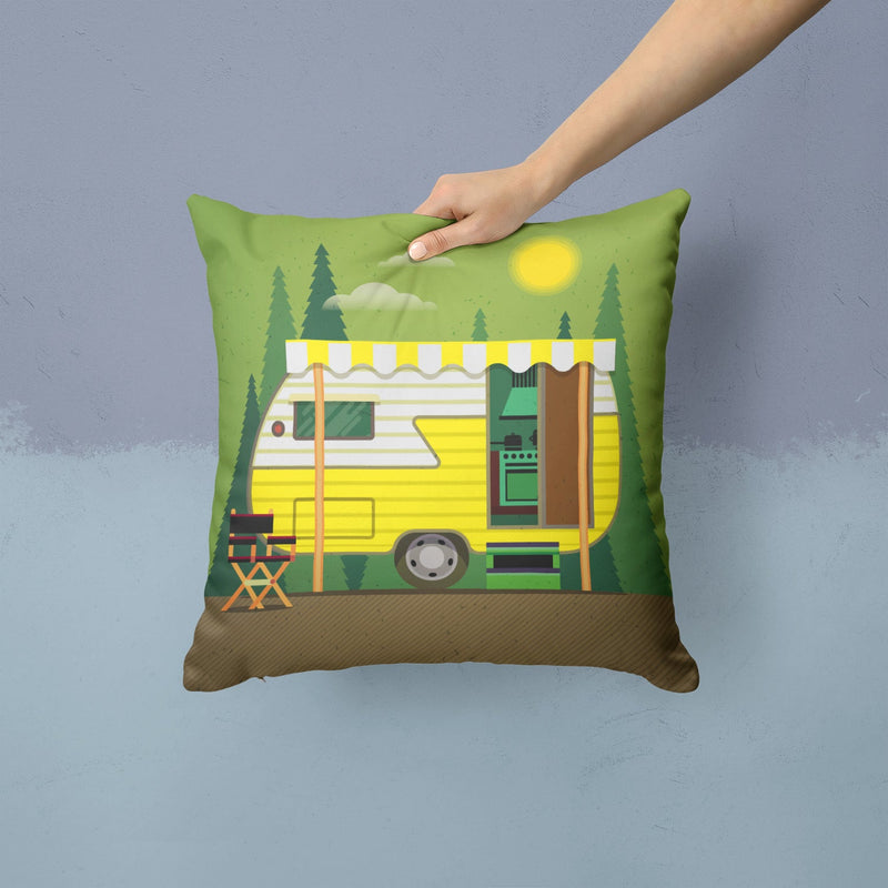 Greatest Adventure Retro Camper Fabric Decorative Pillow BB5478PW1414