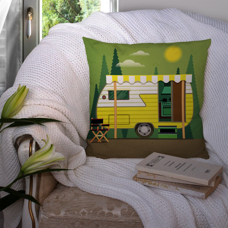 Greatest Adventure Retro Camper Fabric Decorative Pillow BB5478PW1414