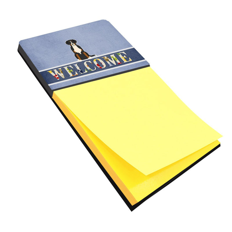 Greater Swiss Mountain Dog Welcome Sticky Note Holder BB5618SN