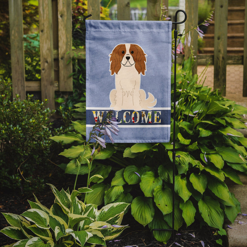 Cavalier Spaniel Welcome Flag Garden Size BB5639GF