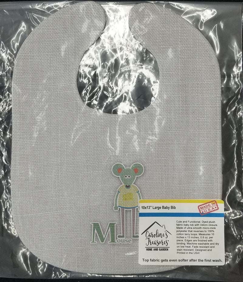 Alphabet M for Mouse Baby Bib BB5738BIB