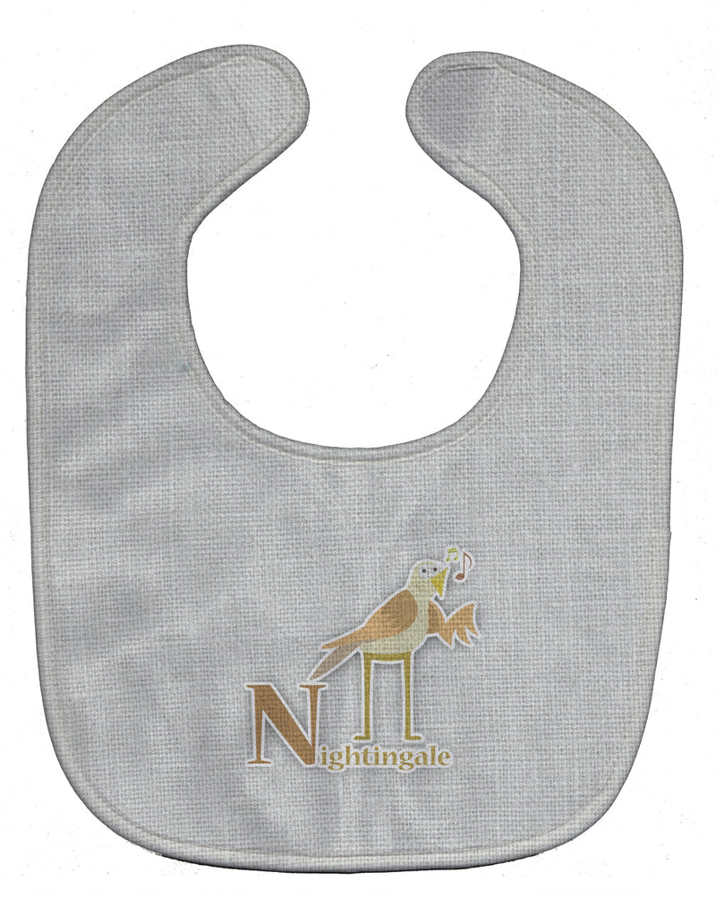 Alphabet N for Nightingale Baby Bib BB5739BIB