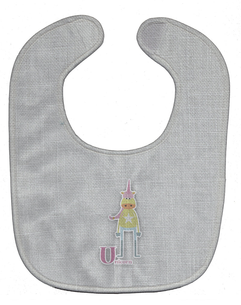 Alphabet U for Unicorn Baby Bib BB5746BIB