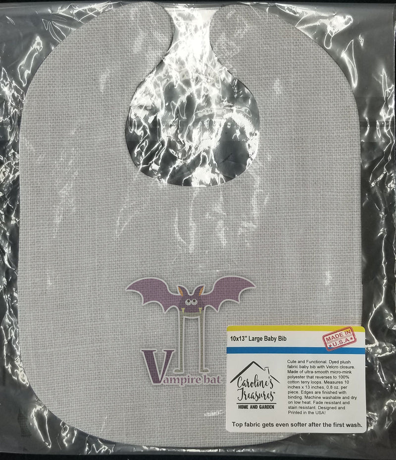 Alphabet V for Vampire Bat Baby Bib BB5747BIB