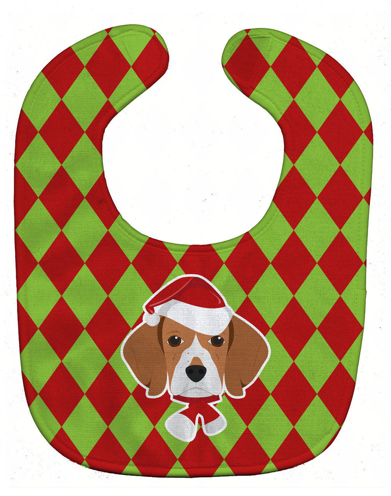 Christmas Beagle Baby Bib BB5974BIB