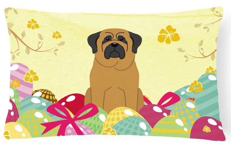 Easter Eggs Mastiff Canvas Fabric Decorative Pillow BB6018PW1216