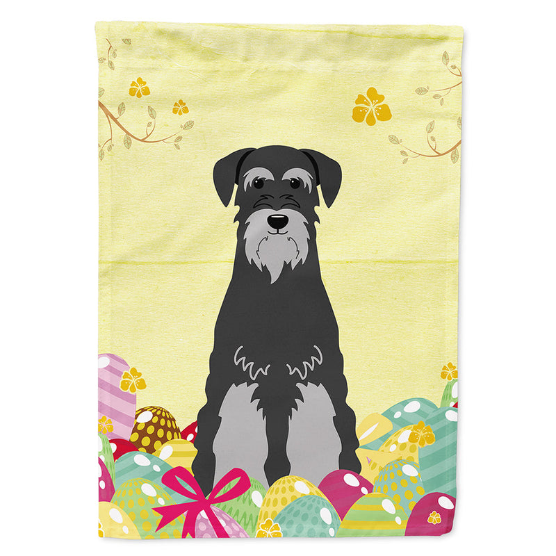 Easter Eggs Standard Schnauzer Black Grey Flag Canvas House Size BB6034CHF