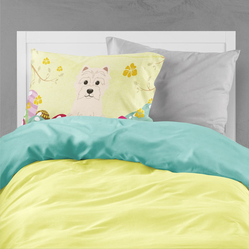 Easter Eggs Westie Fabric Standard Pillowcase BB6042PILLOWCASE