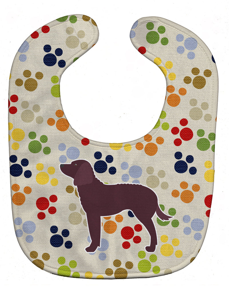 American Water Spaniel Pawprints Baby Bib BB6306BIB