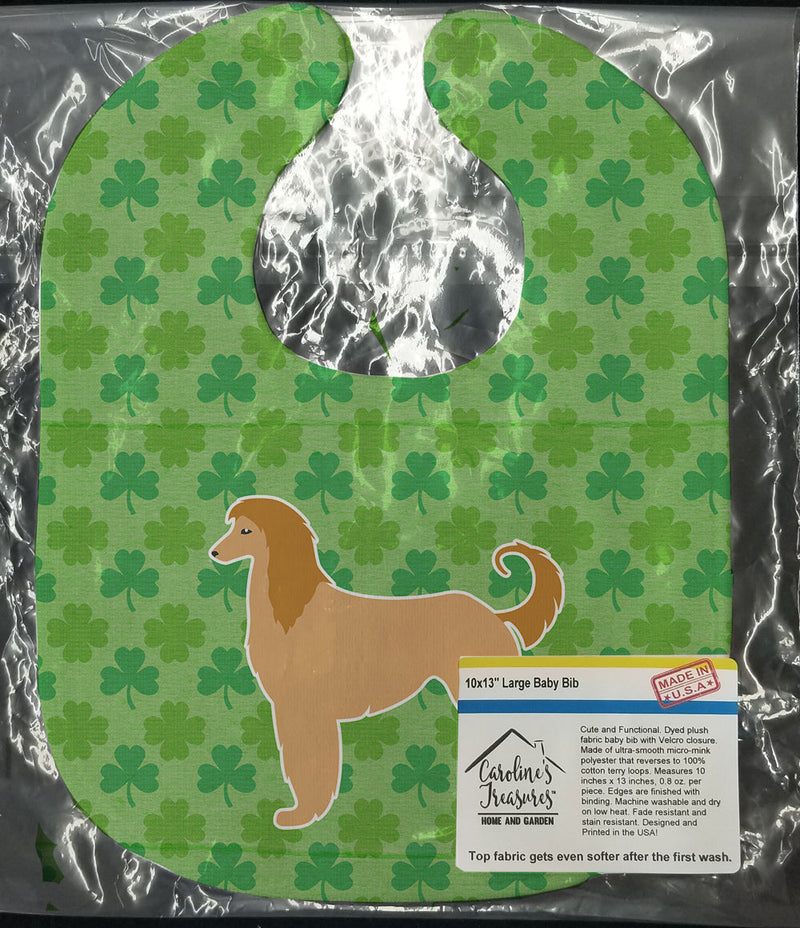 Afghan Hound Shamrocks  Baby Bib BB6411BIB