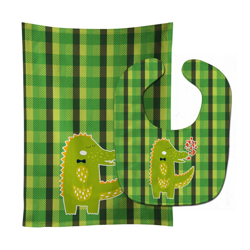 Alligator Love Baby Bib & Burp Cloth BB6741STBU