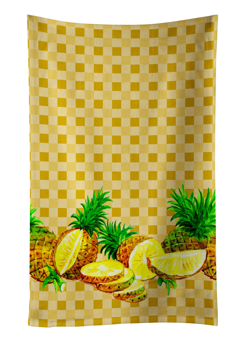 Pineapples on Basketweave Kitchen Towel BB7180KTWL