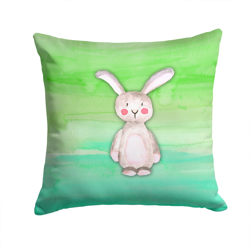 Bunny Rabbit Watercolor Fabric Decorative Pillow BB7437PW1414