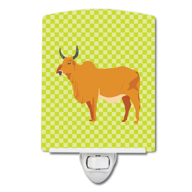 Zebu Indicine Cow Green Ceramic Night Light BB7651CNL