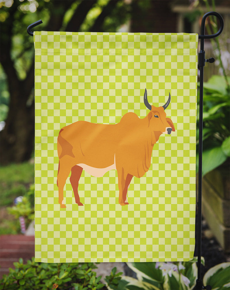 Zebu Indicine Cow Green Flag Garden Size