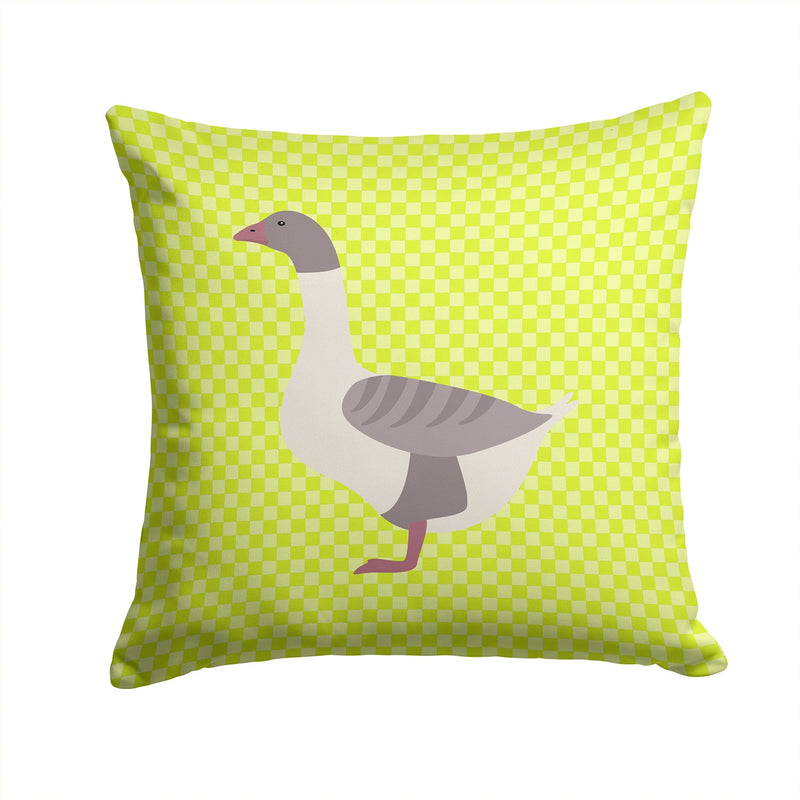 Buff Grey Back Goose Green Fabric Decorative Pillow BB7727PW1414