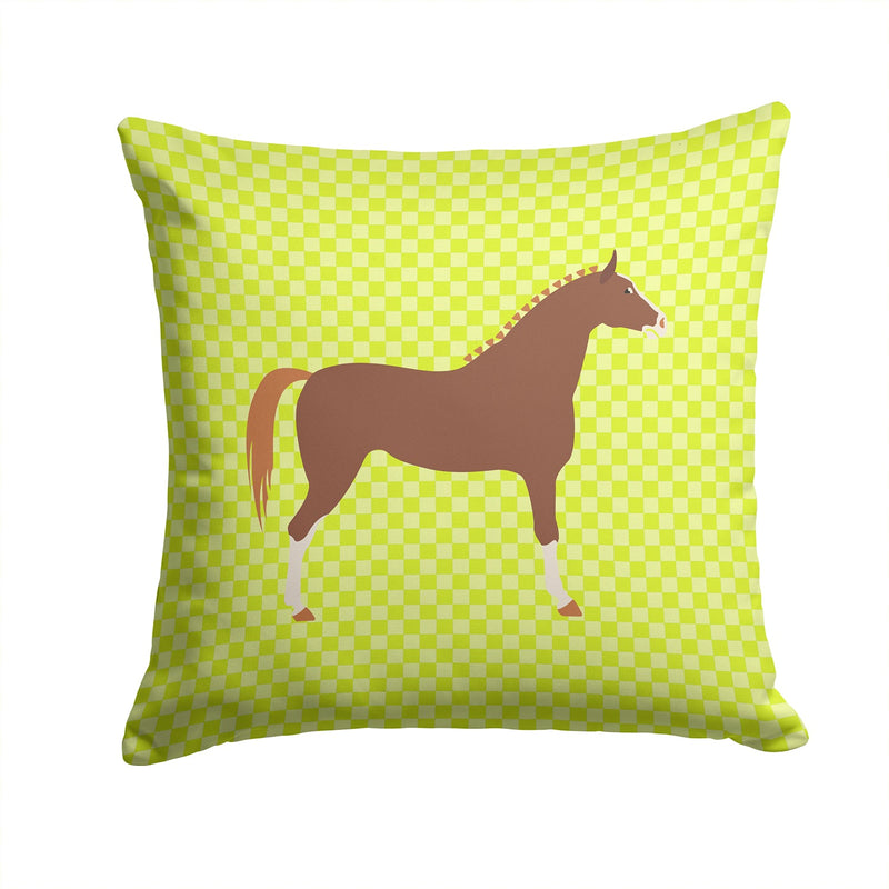 Hannoverian Horse Green Fabric Decorative Pillow BB7735PW1414