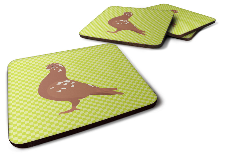 African Owl Pigeon Green Foam Coaster Set of 4 BB7779FC