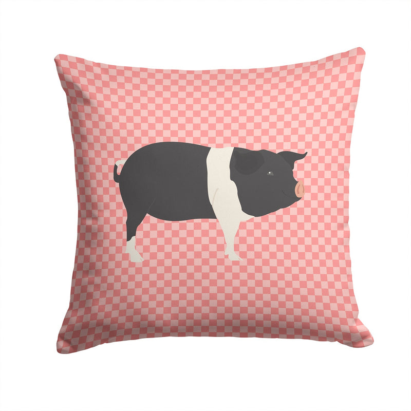 Hampshire Pig Pink Check Fabric Decorative Pillow BB7939PW1414