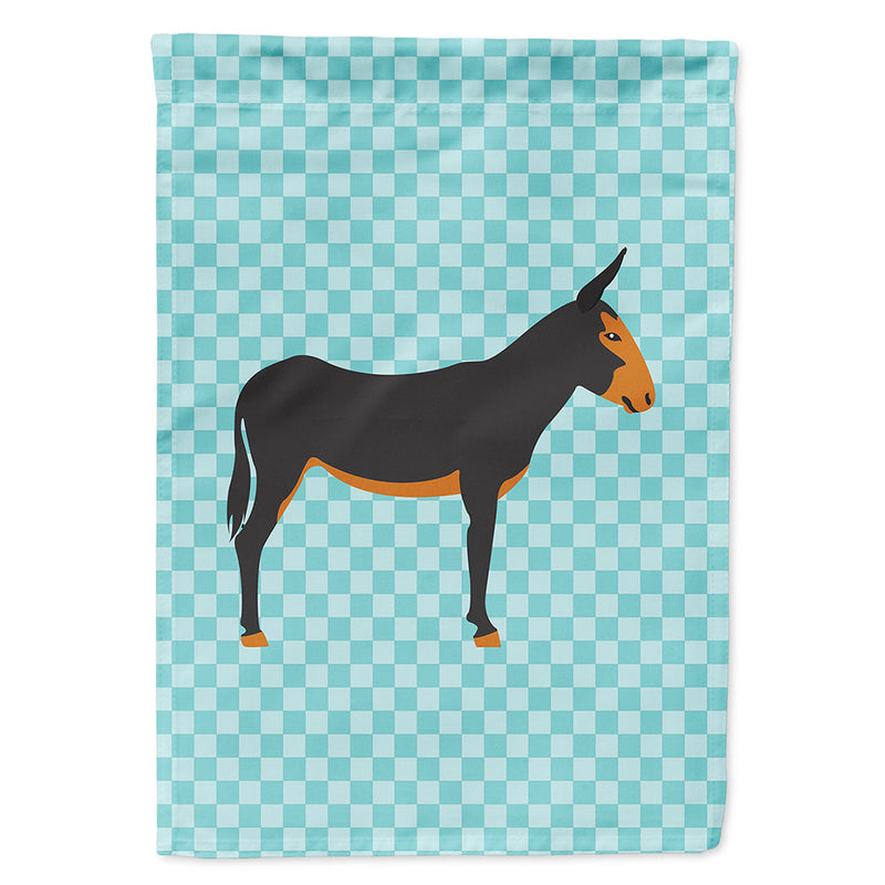 Catalan Donkey Blue Check Flag Canvas House Size BB8029CHF