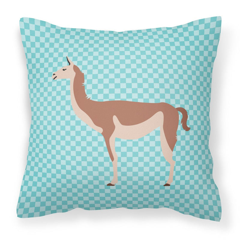 Guanaco Blue Check Fabric Decorative Pillow BB8095PW1818