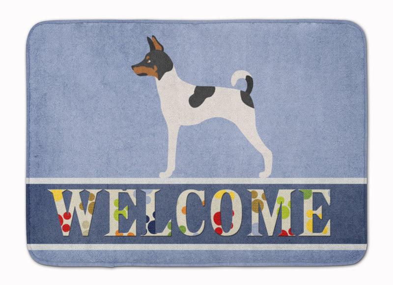 American Toy Fox Terrier Welcome Machine Washable Memory Foam Mat BB8306RUG