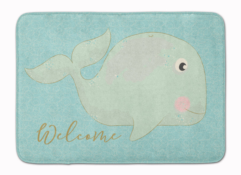 Whale Welcome Machine Washable Memory Foam Mat BB8533RUG