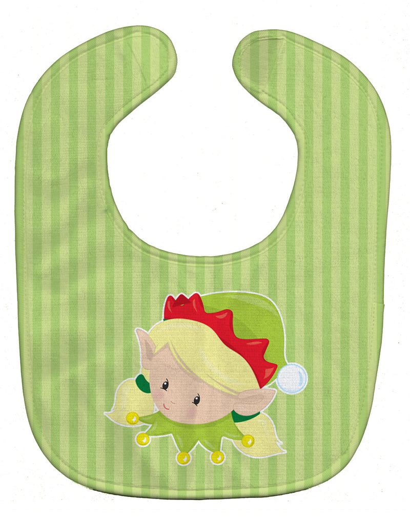 Christmas Blonde Girl Elf Baby Bib BB8674BIB