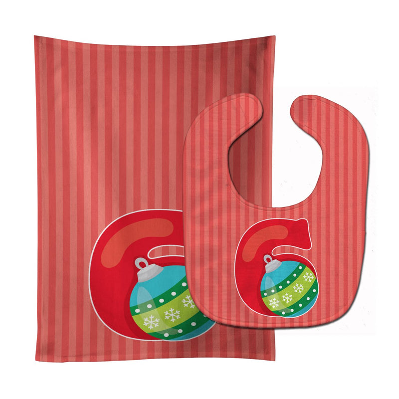 Christmas Month 6 Baby Bib & Burp Cloth BB8692STBU