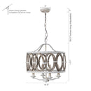Christianson 4-Light Gray Imitation Wood Grain Chandelier