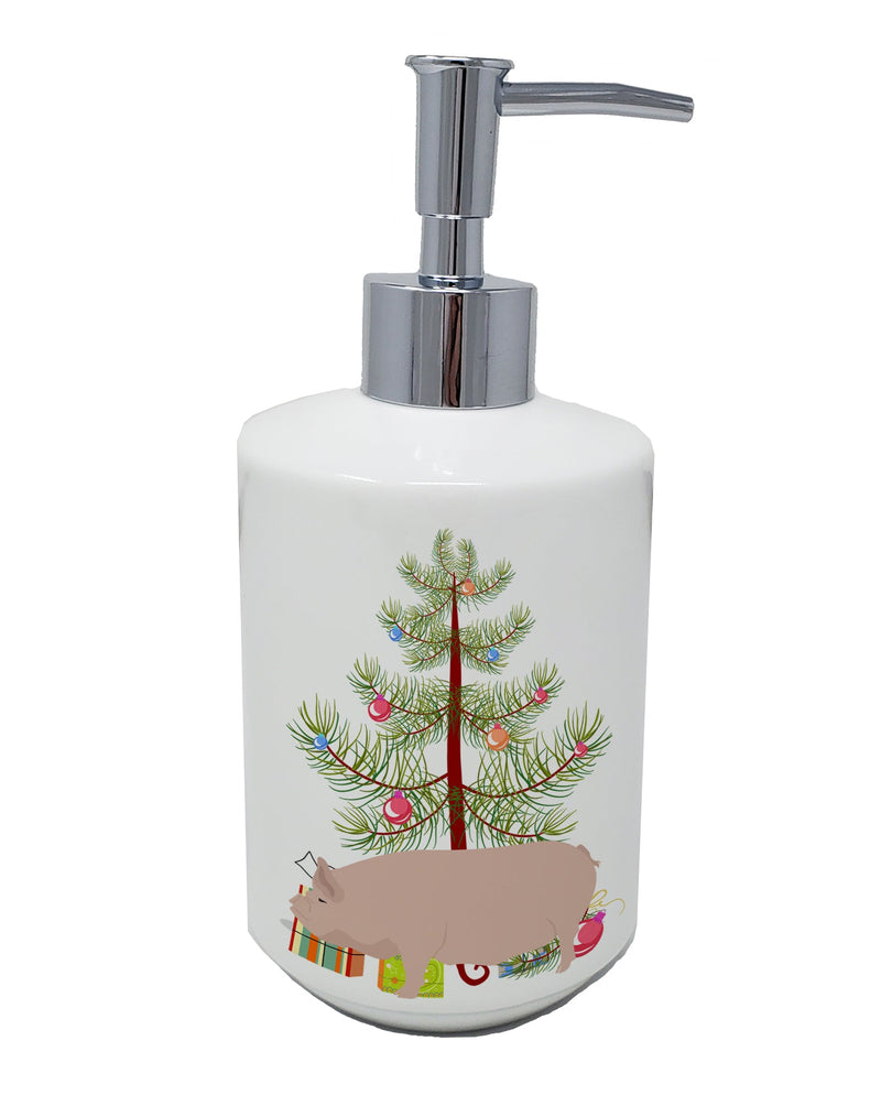 Welsh Pig Christmas Ceramic Soap Dispenser