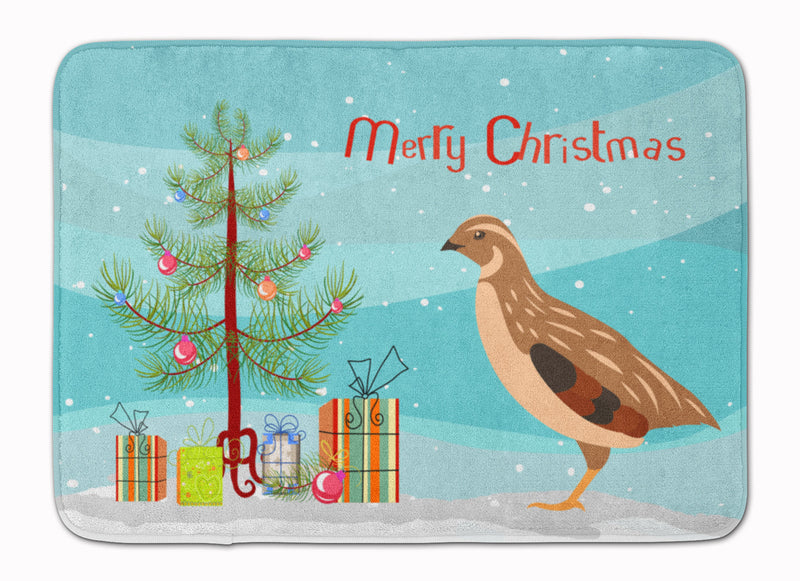 Golden Phoenix Quail Christmas Machine Washable Memory Foam Mat BB9322RUG