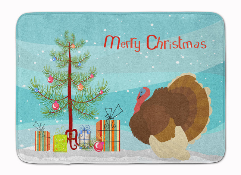 French Turkey Dindon Christmas Machine Washable Memory Foam Mat BB9357RUG