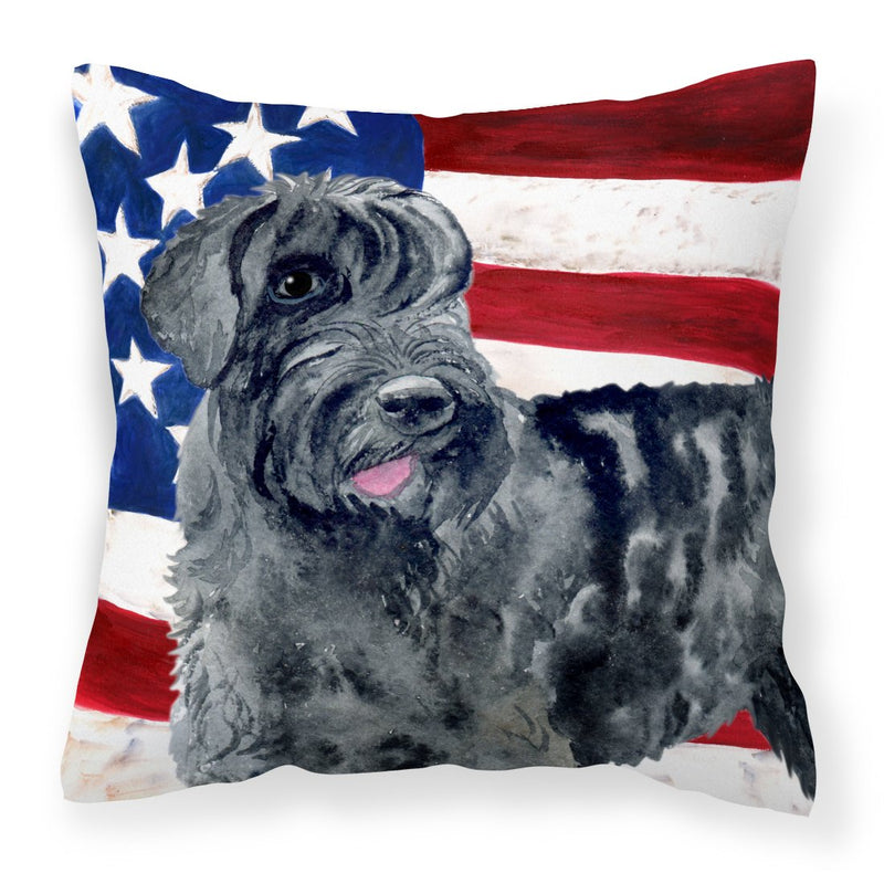 Giant Schnauzer Patriotic Fabric Decorative Pillow BB9660PW1818