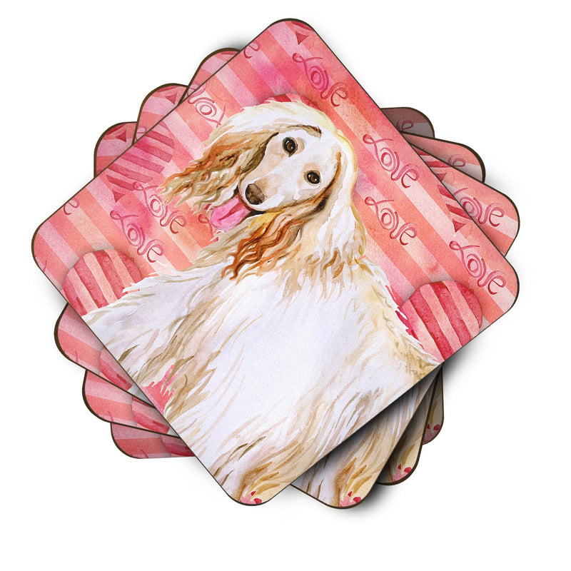 Afghan Hound Love Foam Coaster Set of 4 BB9789FC