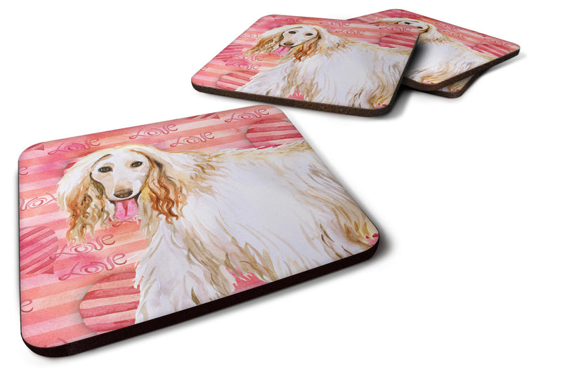 Afghan Hound Love Foam Coaster Set of 4 BB9789FC