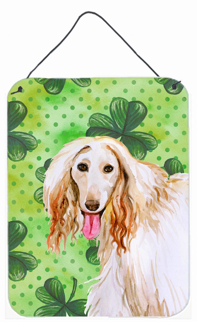 Afghan Hound St Patrick's Wall or Door Hanging Prints BB9876DS1216