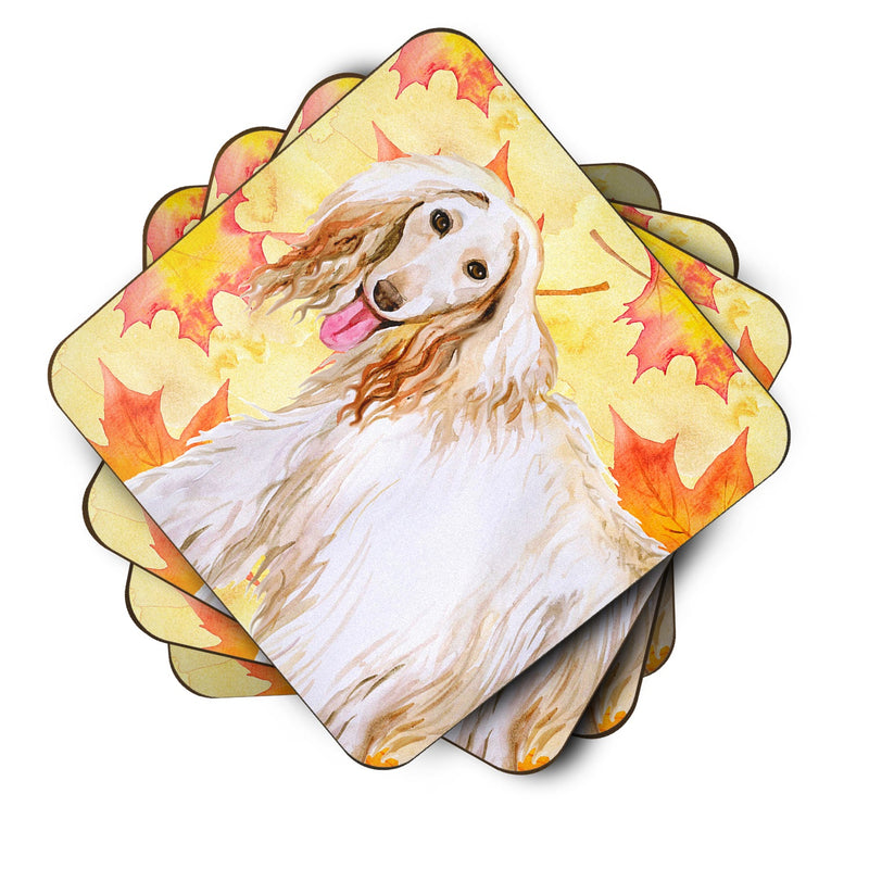 Afghan Hound Fall Foam Coaster Set of 4 BB9963FC