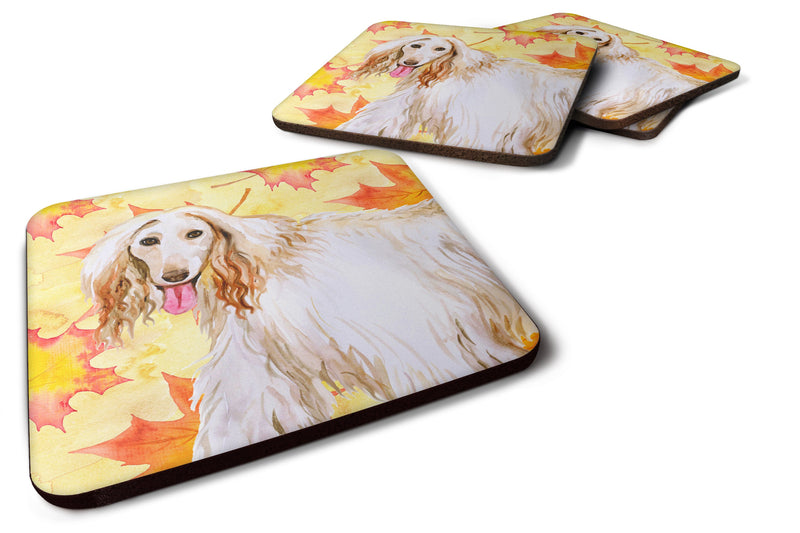 Afghan Hound Fall Foam Coaster Set of 4 BB9963FC