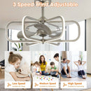 30" Theron Modern DC Motor Downrod Mount Reversible Ceiling Fan with LED Lighting and Remote Control