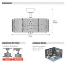 31" Linda Industrial DC Motor Downrod Mount Reversible Ceiling Fan with Lighting and Remote Control